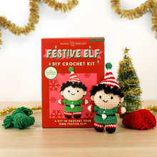 Load image into Gallery viewer, Festive Elf Crochet Kit