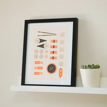 Load image into Gallery viewer, Sushi Graphic Risograph - Tigertree
