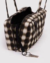 Load image into Gallery viewer, Nylon Bowler Bag - Blurred Gingham Brown - Tigertree