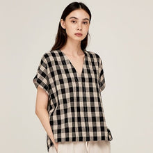 Load image into Gallery viewer, Serra Gingham Top - Tigertree

