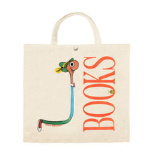 Load image into Gallery viewer, Lowly Books Market Tote - Tigertree