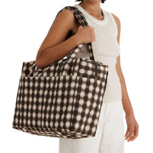 Load image into Gallery viewer, Cloud Carry On - Blurred Gingham Brown - Tigertree