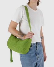 Load image into Gallery viewer, Medium Nylon Crescent Bag- Green Juice - Tigertree