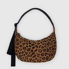 Load image into Gallery viewer, Medium Nylon Crescent Bag- Leopard - Tigertree
