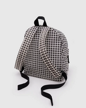 Load image into Gallery viewer, Medium Nylon Backpack - Black & White Gingham - Tigertree