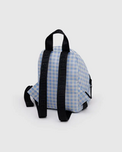 Load image into Gallery viewer, Mini Nylon Backpack- Light Blue Gingham - Tigertree