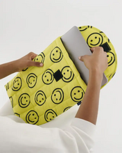 Load image into Gallery viewer, Puffy Laptop Sleeve 16"- Yellow Happy - Tigertree