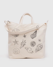 Load image into Gallery viewer, Horizontal Zip Duck Bag - Embroidered Shells - Tigertree