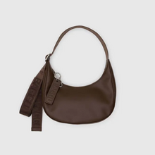Load image into Gallery viewer, Small Recycled Leather Crescent Bag- Brown - Tigertree