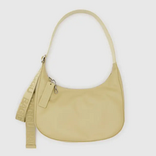 Load image into Gallery viewer, Medium Recycled Leather Crescent Bag- Straw - Tigertree