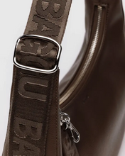 Load image into Gallery viewer, Small Recycled Leather Crescent Bag- Brown - Tigertree