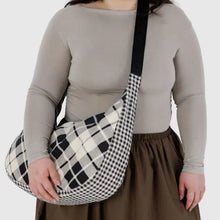 Load image into Gallery viewer, Large Nylon Crescent Bag - Mixed Plaid - Tigertree