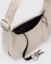 Load image into Gallery viewer, Small Recycled Leather Crescent Bag- Stone - Tigertree