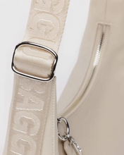 Load image into Gallery viewer, Small Recycled Leather Crescent Bag- Stone - Tigertree