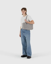 Load image into Gallery viewer, Medium Nylon Bowler Bag- Black +& White Gingham - Tigertree