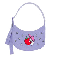 Load image into Gallery viewer, Medium Nylon Crescent Bag- Embroidered My Melody Strawberry - Tigertree
