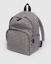Load image into Gallery viewer, Large Nylon Backpack - Black & White Gingham - Tigertree