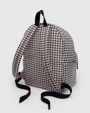Load image into Gallery viewer, Large Nylon Backpack - Black & White Gingham - Tigertree