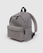 Load image into Gallery viewer, Medium Nylon Backpack - Black & White Gingham - Tigertree