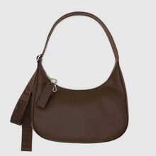 Load image into Gallery viewer, Medium Recycled Leather Crescent Bag- Brown - Tigertree