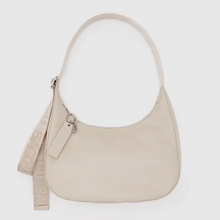 Load image into Gallery viewer, Medium Recycled Leather Crescent Bag- Stone - Tigertree