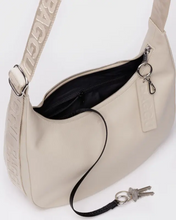 Load image into Gallery viewer, Medium Recycled Leather Crescent Bag- Stone - Tigertree