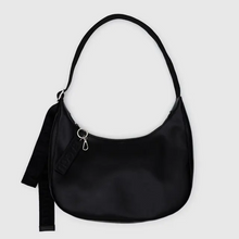 Load image into Gallery viewer, Medium Recycled Leather Crescent Bag- Black - Tigertree