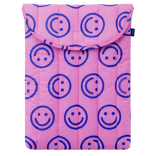 Load image into Gallery viewer, Puffy Laptop Sleeve 16" - Pop Pink Happy