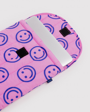Load image into Gallery viewer, Puffy Laptop Sleeve 16" - Pop Pink Happy