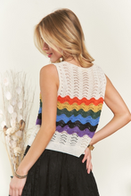 Load image into Gallery viewer, Rainbow Crochet Tank Top - Tigertree

