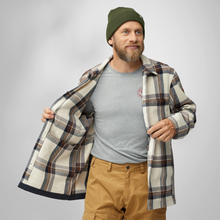 Load image into Gallery viewer, Singi Flannel Overshirt Dark Navy/Wood Brown