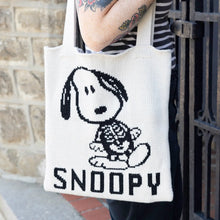 Load image into Gallery viewer, Snoopy Skeleton Knit Tote