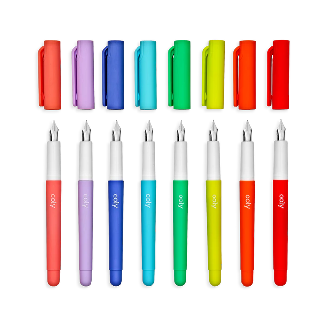Color Write Fountain Pens - set of 8 - Tigertree