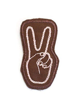 Load image into Gallery viewer, Brown Peace Stitched Patch - Tigertree

