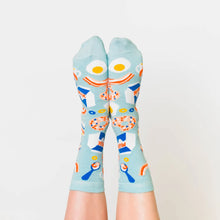 Load image into Gallery viewer, Women's Breakfast Crew Socks - Tigertree