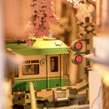 Load image into Gallery viewer, Miniature House Book Nook: Sakura Densya DIY Kit - Tigertree