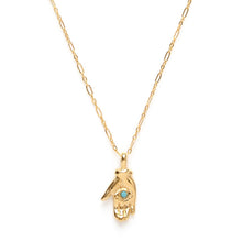 Load image into Gallery viewer, Tiny Mystic Hand Necklace - Tigertree