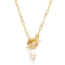 Load image into Gallery viewer, Toggle Clasp with Pearl Necklace - Tigertree