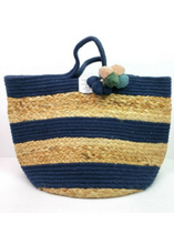 Load image into Gallery viewer, Cotton &amp; Jute Tiered Basket - Midnight - Tigertree
