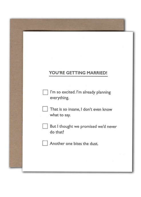 Marriage Multiple Choice Card - Tigertree