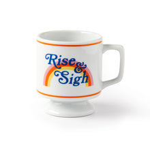 Load image into Gallery viewer, Rise & Sigh Pedestal Mug - Tigertree