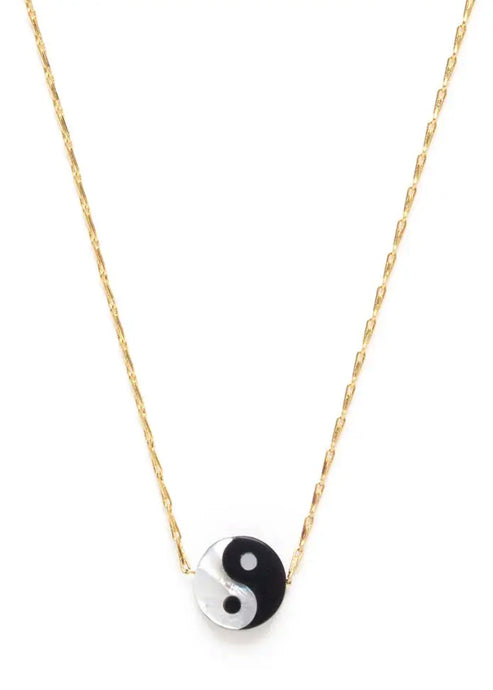 Mother Of Pearl Yin Yang Necklace - Tigertree