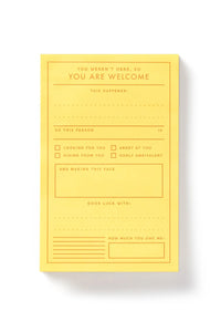 You Are Welcome Memo Pad - Tigertree