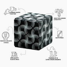 Load image into Gallery viewer, Shashibo Black &amp; White Magnetic Puzzle Cube
