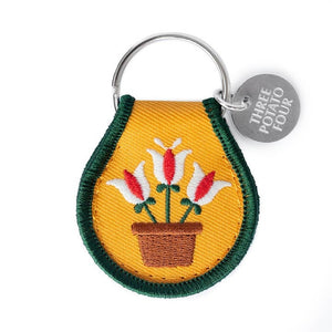 Potted Tulips Patch Keychain - Tigertree