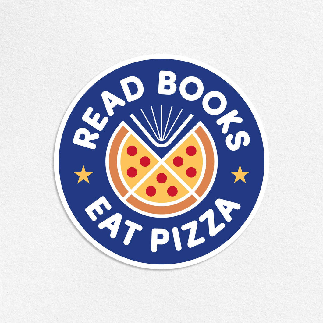 Read Books Eat Pizza Sticker