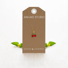 Load image into Gallery viewer, Cherry Necklace- 14K Gold Plated
