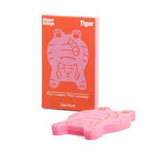 Load image into Gallery viewer, Pack of 4 Pink Tiger Coasters
