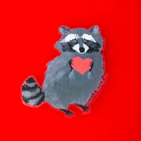 Raccoon Love Clear Sticker - Tigertree