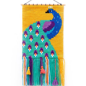 Peacock Wall Art Embroidery Kit - Tigertree
